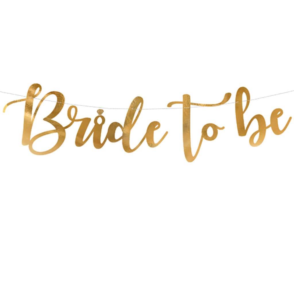 Grinalda Bride To Be Dourada, 80 cm