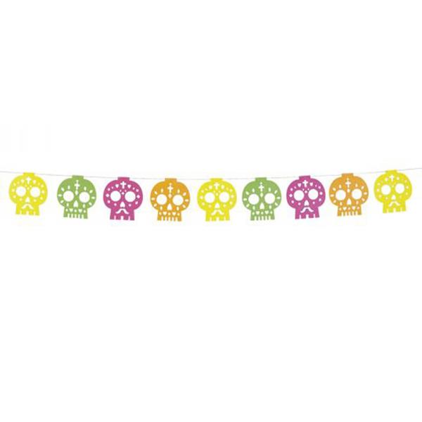 Grinalda Caveiras Catrina Multicolor, 2 mt