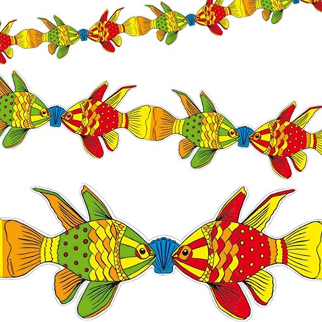 Grinalda de Papel Peixes Multicolor, 3 mt