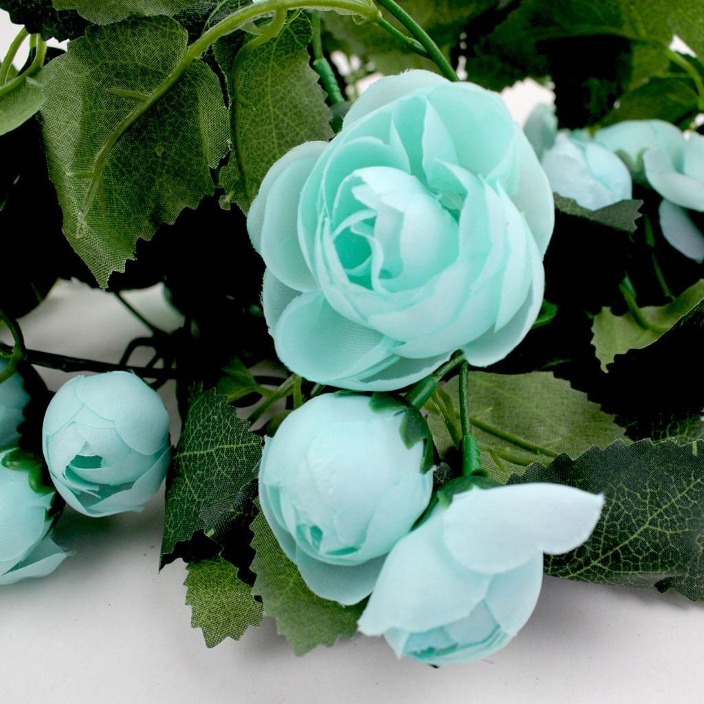 Grinalda Decorativa com Rosas Azuis, 2,20 mt