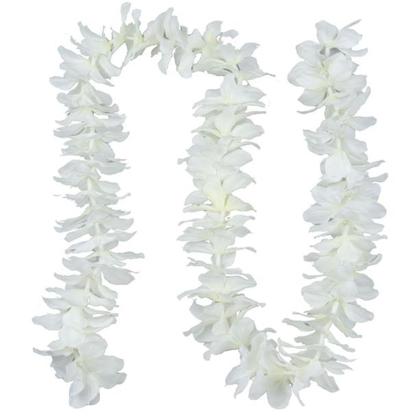 Grinalda Decorativa Flores Brancas, 1 mt
