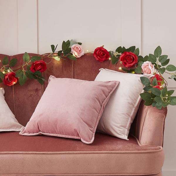 Grinalda Decorativa Rosas com Luz, 1,80 mt