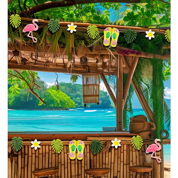 Grinalda Decorativa Tropical Havaiana, 3,6 mt