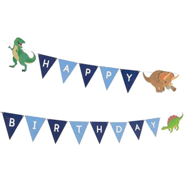 Grinalda Dinossauros Happy Birthday, 1.80 mt