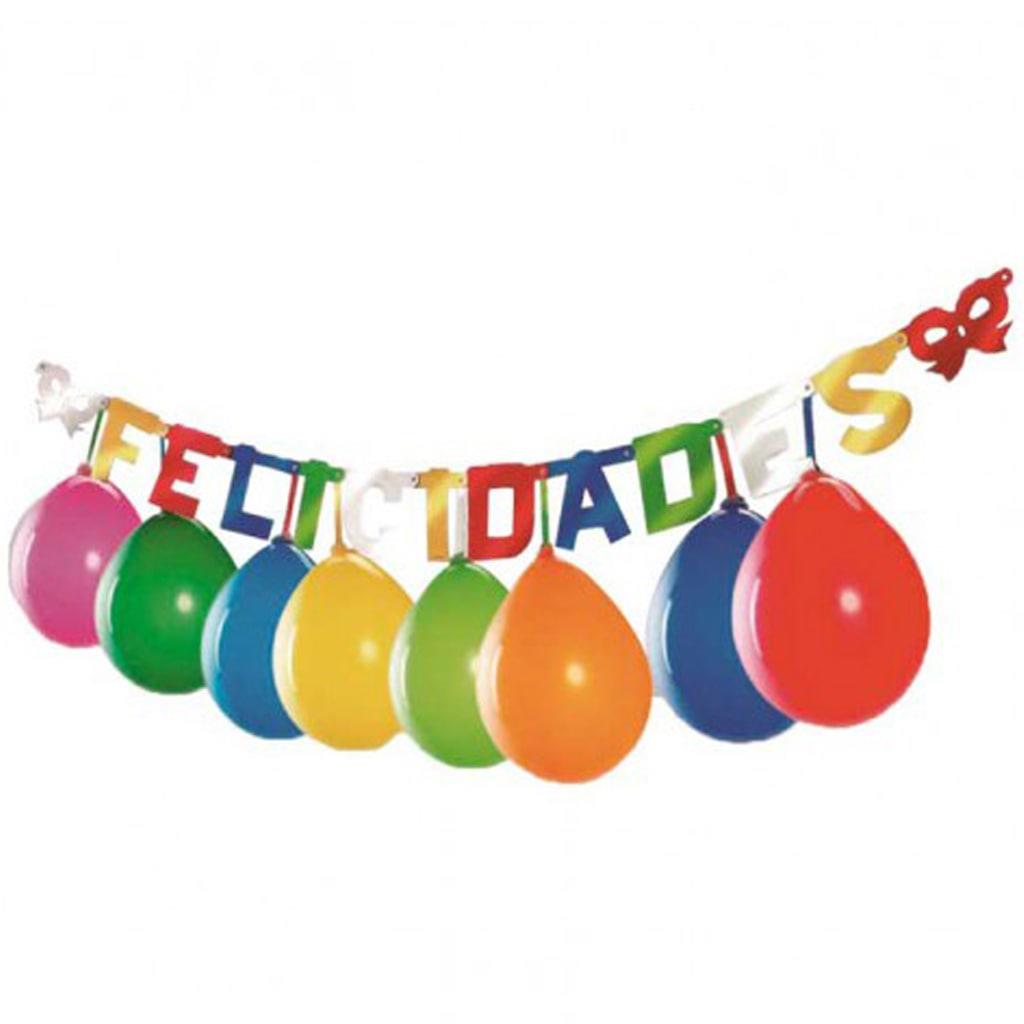 Grinalda Felicidades com Balões, 2 mt