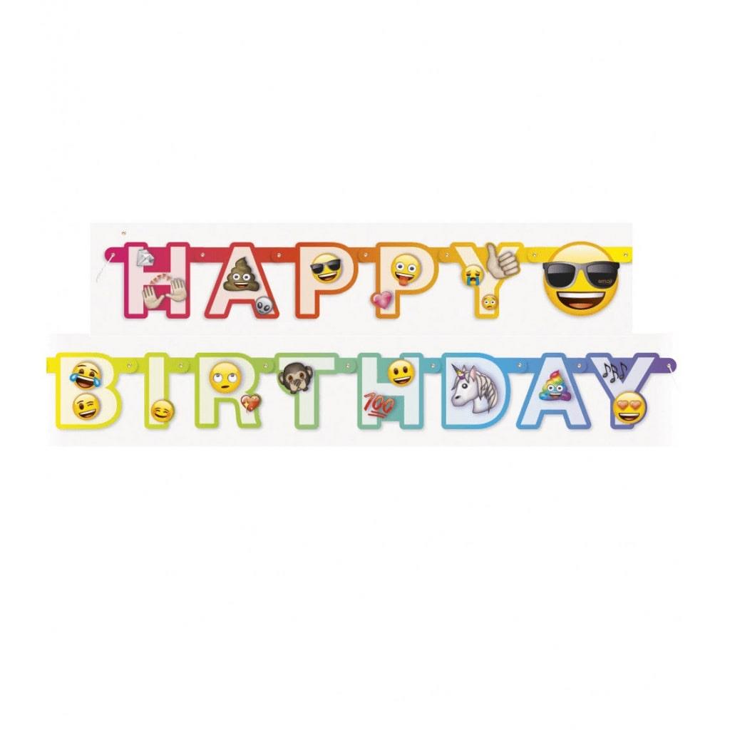 Grinalda Happy Birthday Emoji, 1,80 mt