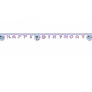 Grinalda Happy Birthday Stitch e Angel Cute, 2 mt Grinalda Happy Birthday Stitch e Angel Cute, 2 mt