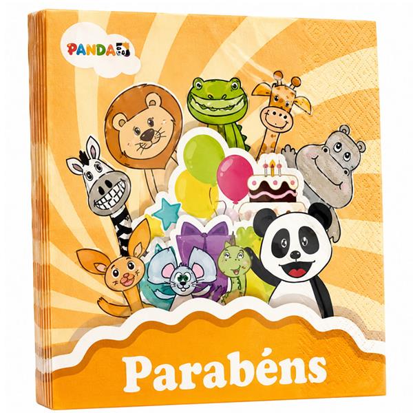 Guardanapos Panda e os Animais, 20 unid.