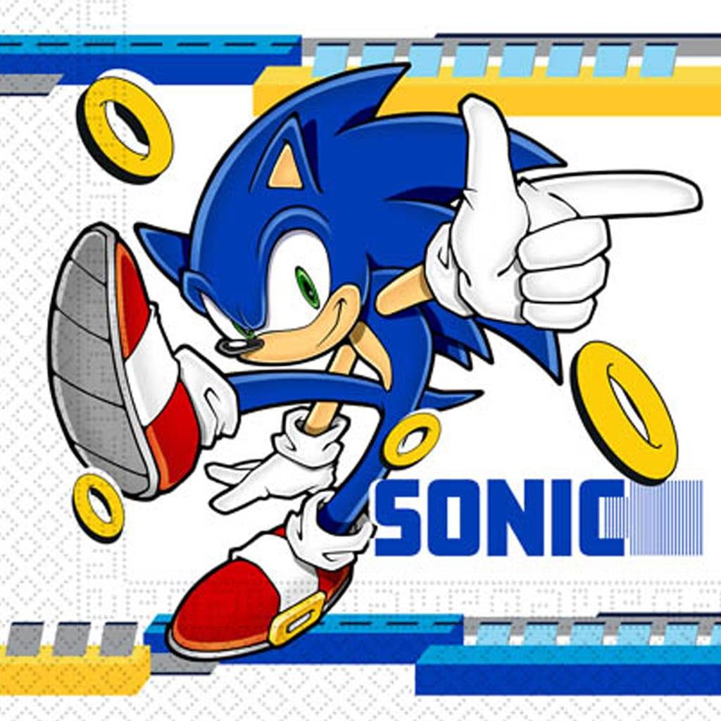 Guardanapos Sonic The Hedgehog, 20 unid.