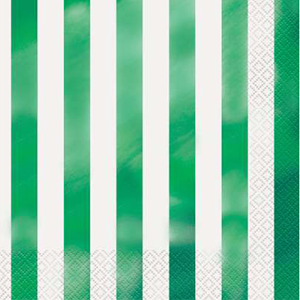 Guardanapos Verde Metalizado, 16 Unid.