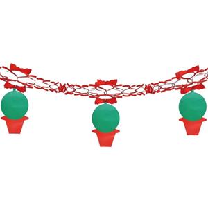 Harmónio Vermelho com Manjericos de Papel, 2 mt