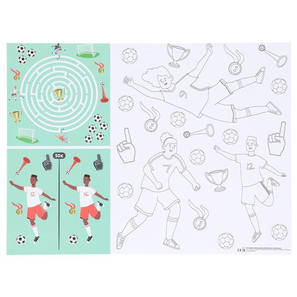 Individuais Jogos e Desenhos de Futebol para Pintar, 6 unid.