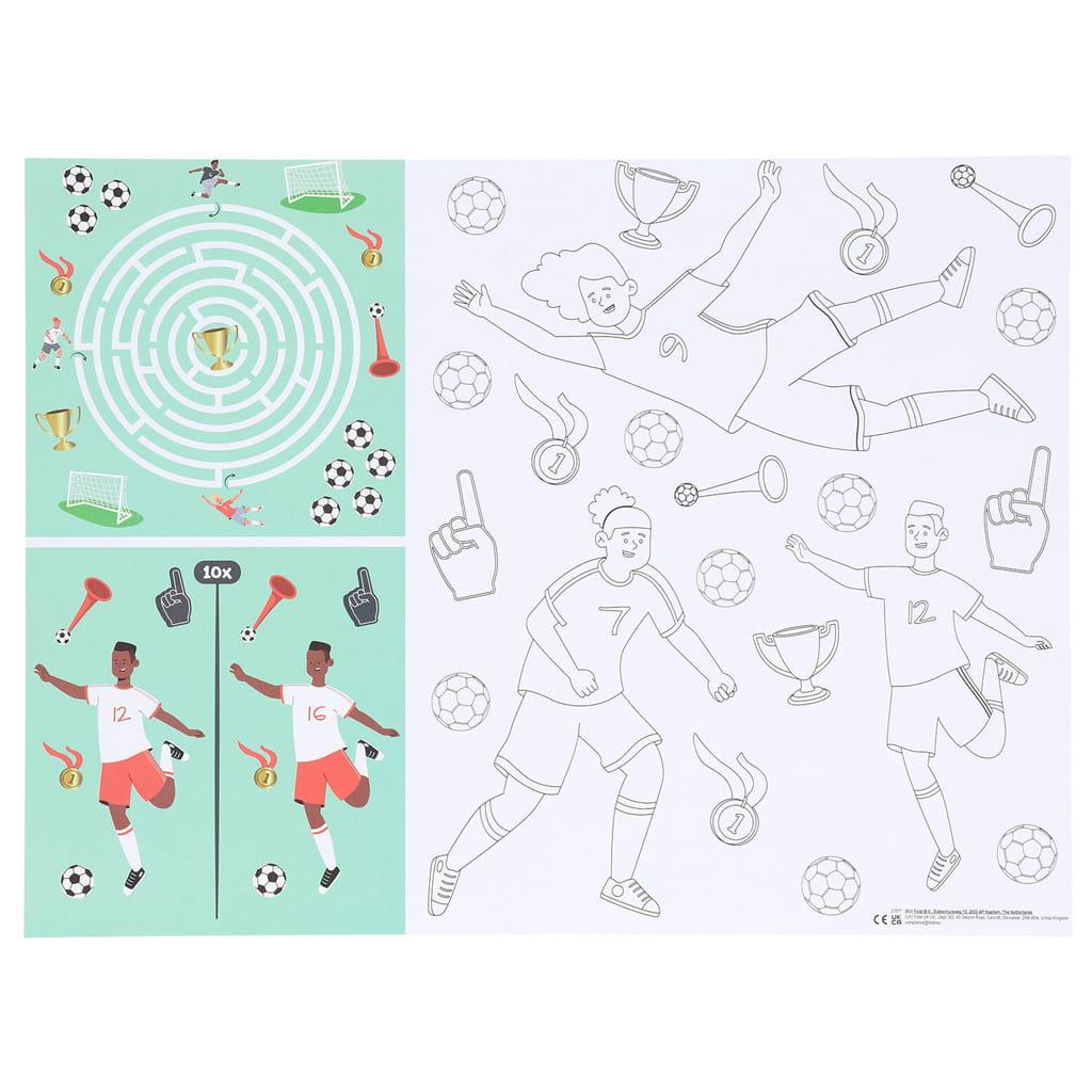 Individuais Jogos e Desenhos de Futebol para Pintar, 6 unid.