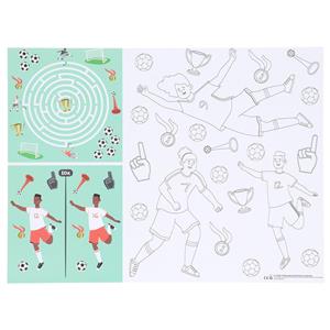 Individuais Jogos e Desenhos de Futebol para Pintar, 6 unid.