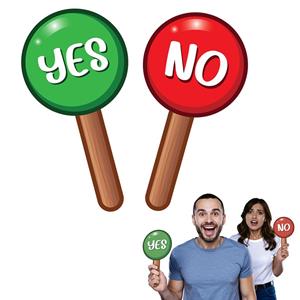 Jogo 2 Placas Yes or No em Cartão Jogo 2 Placas Yes or No em Cartão