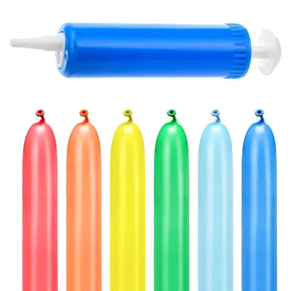 Kit 30 Balões Modelar Rainbow com Bomba Manual