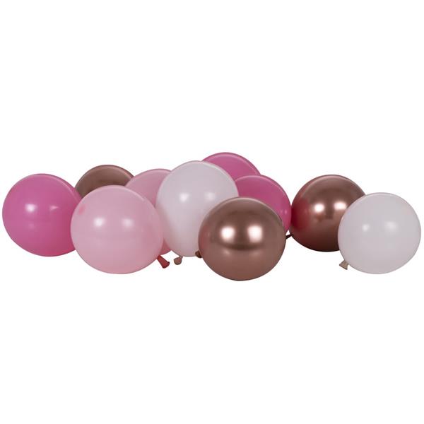 Kit 40 Balões Rosa e Branco para Estrutura de Número