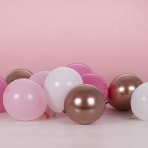 Kit 40 Balões Rosa e Branco para Estrutura de Número