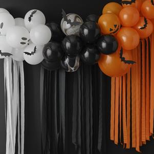 Kit Arco 50 Balões Halloween e Fitas Decorativas