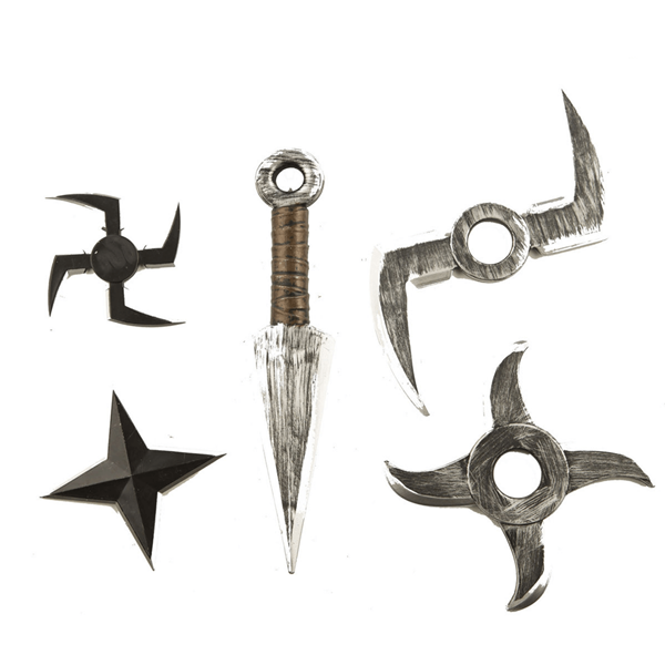 Kit Armas para Guerreiro Ninja, 5 unid.