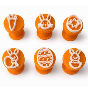Kit Carimbos para Doces Elementos da Páscoa, 6 unid. Kit Carimbos para Doces Elementos da Páscoa, 6 unid.