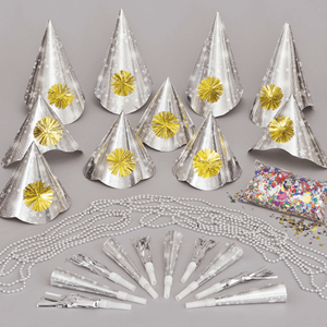 Kit Fim de Ano Prateado, 10 Pessoas