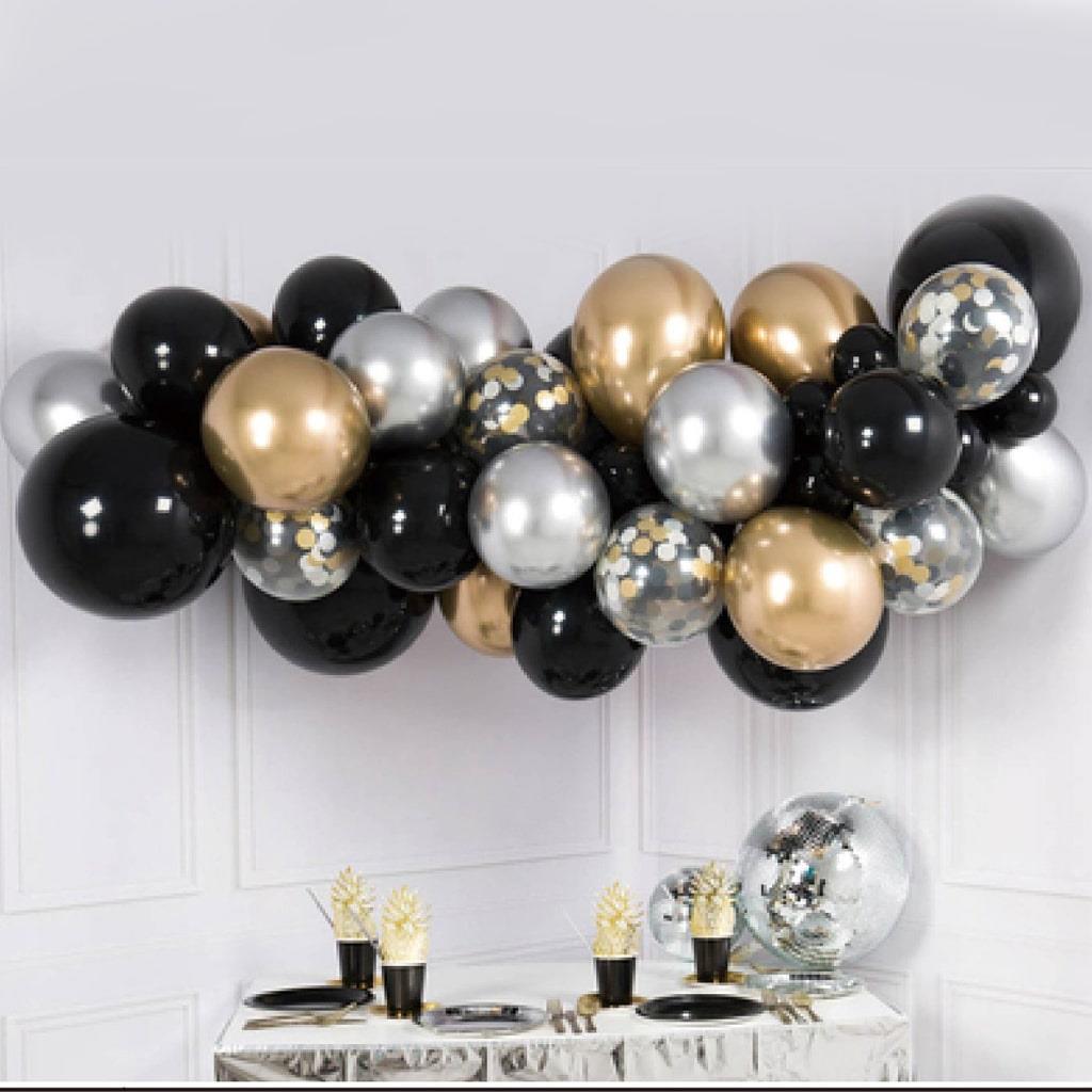Kit Grinalda com Balões Metalizados e com Confetis