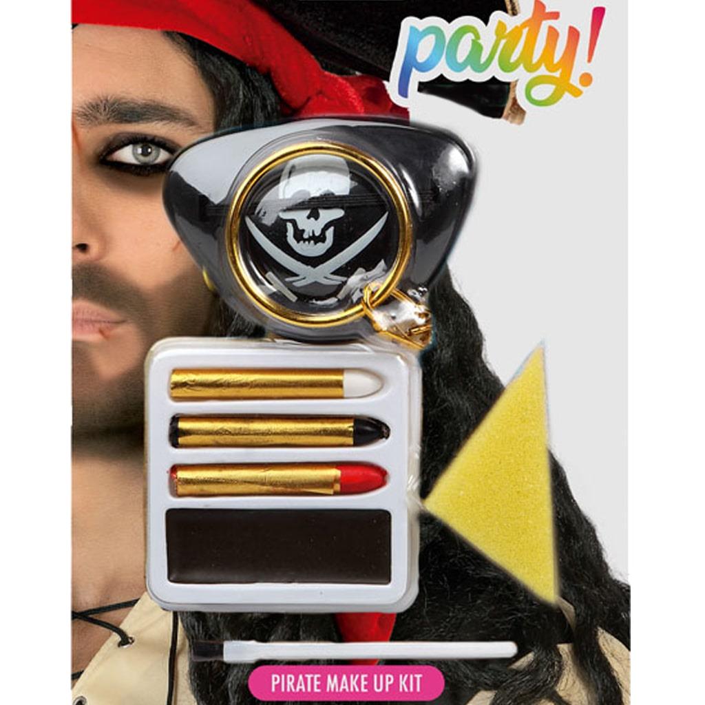 Kit Maquilhagem Pirata com Pala e Brinco