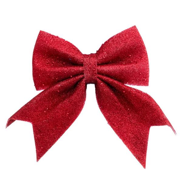 Laço Decorativo Vermelho com Brilhantes Laço Decorativo Vermelho com Brilhantes