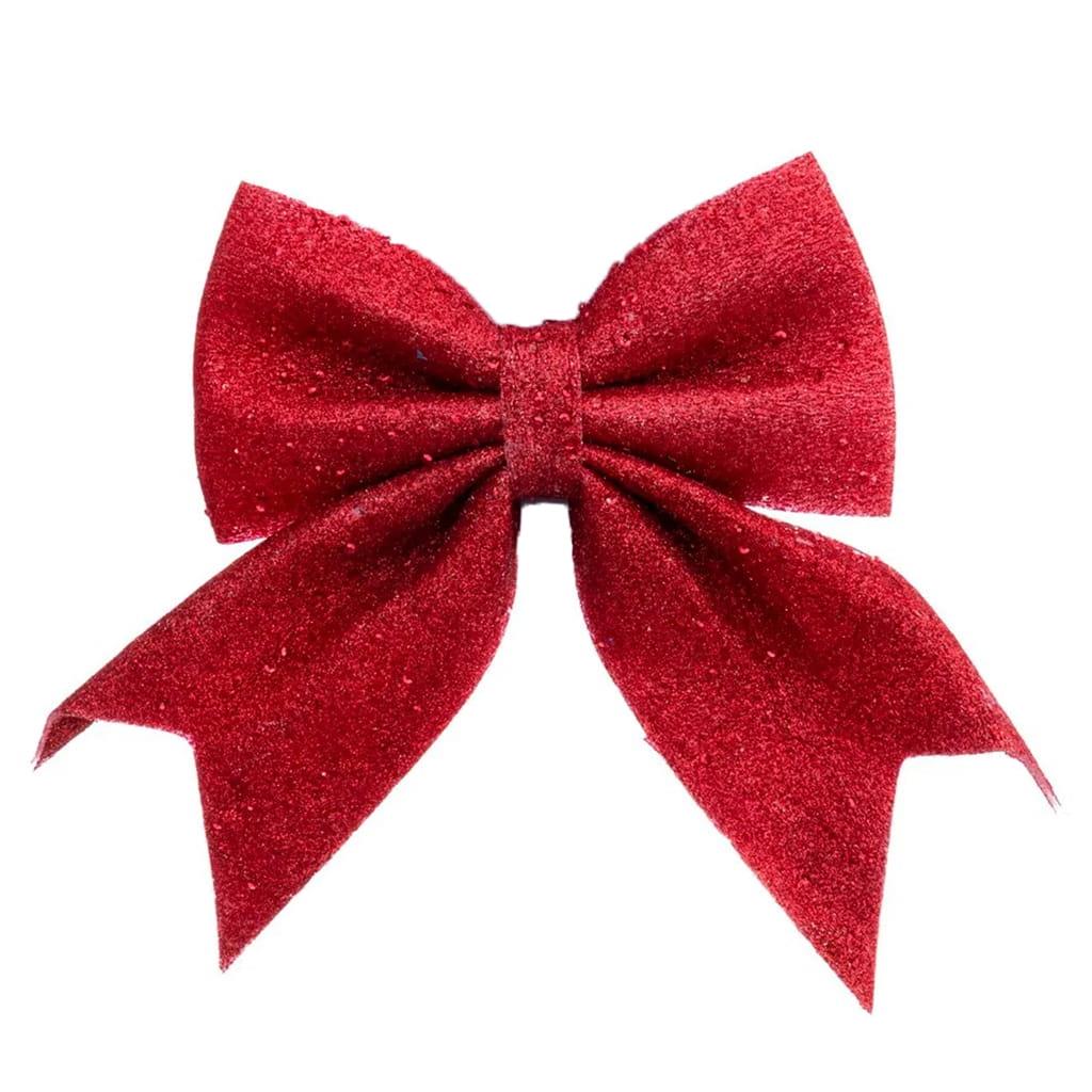 Laço Decorativo Vermelho com Brilhantes Laço Decorativo Vermelho com Brilhantes