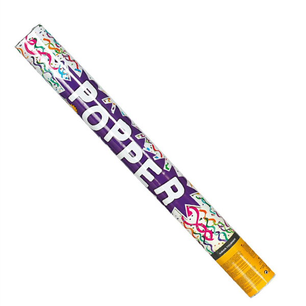 Tubo Lança Confetis multicolor, 80 cm