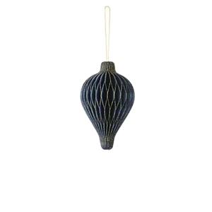 Lanterna de Papel Favo Gota Azul Marinho, 12 cm