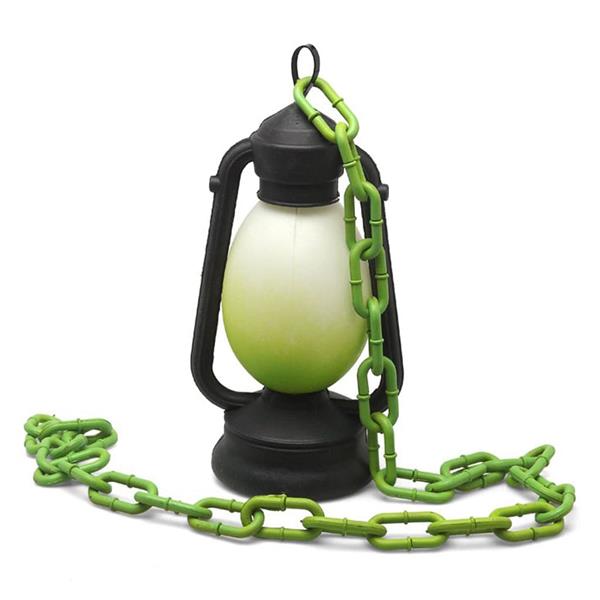 Lanterna Decorativa com Corrente Verde, 25 cm