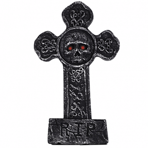 Lápide em Forma de Cruz com Luz, 60 cm