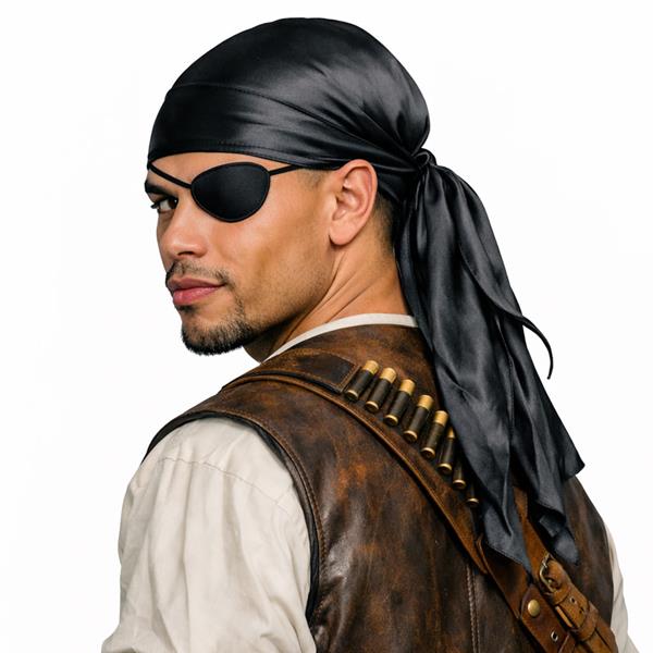 Lenço de Pirata Preto