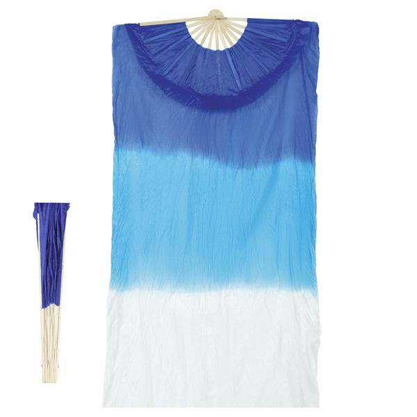 Leque Dança do Ventre Azul e Branco