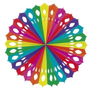 Leque Papel Multicolor, 50 cm