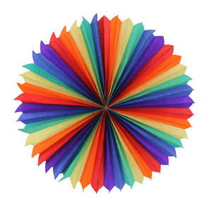 Leque Papel Multicor 70cm