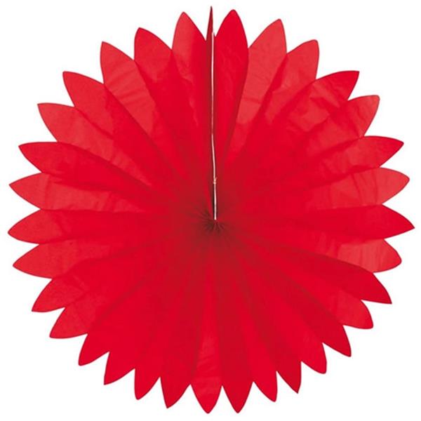 Leque Papel Vermelho, 74 cm