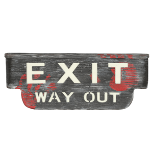 Letreiro Exit com Luz e Som, 48 Cm