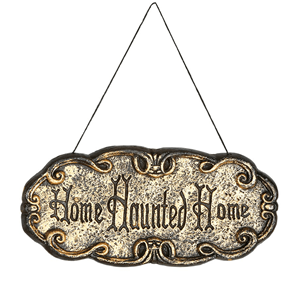 Letreiro "Home Haunted"