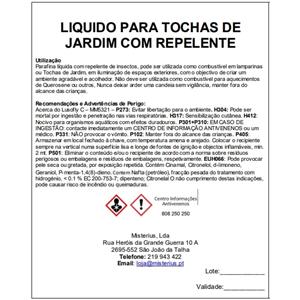 Líquido para Tochas de Jardim com Repelente, 1 Litro