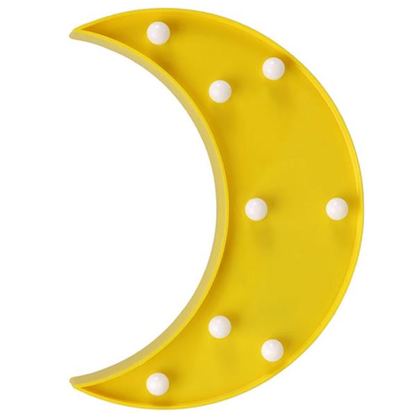 Lua Amarela Decorativa com Luz, 24 cm