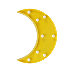 Lua Amarela Decorativa com Luz, 24 Cm