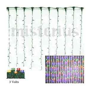 Luzes Natal Cortina 320 Leds Multicor