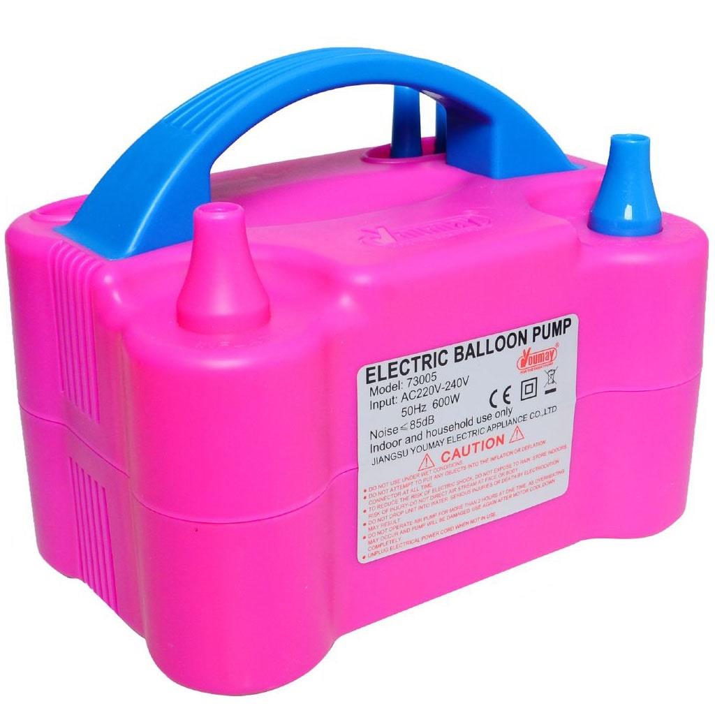 Máquina de Encher Balões Elétrica Rosa