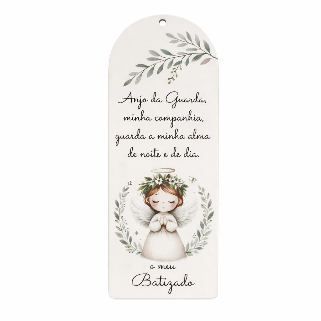 Marcador Anjinho Menina O Meu Batizado em Madeira Marcador Anjinho Menina O Meu Batizado em Madeira
