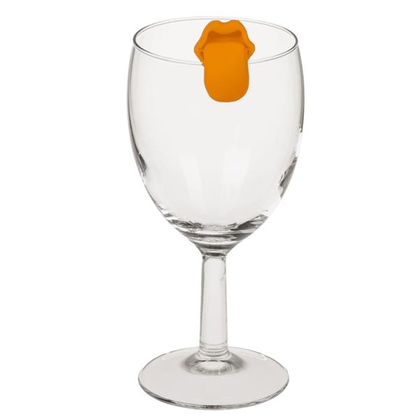 Marcadores de Copos Línguas de Fora Multicolor em Silicone, 6 unid.