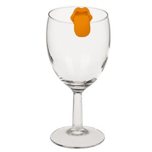 Marcadores de Copos Línguas de Fora Multicolor em Silicone, 6 unid.