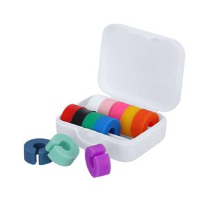 Marcadores de Copos Redondos Multicolor em Silicone, 12 unid.